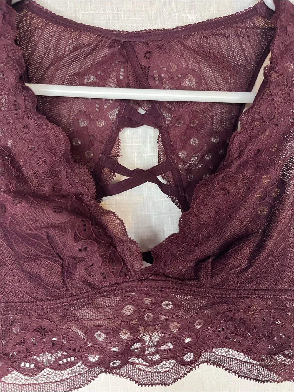 aerie Lace Bralette - Wine